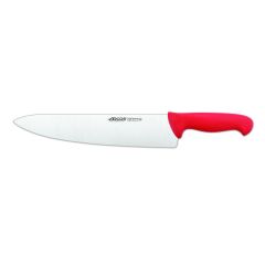 Cuchillo de cocinero Arcos Colour - Prof  290922 de acero inoxidable Nitrum y mango ergonómico de Polipropileno de color rojo y hoja de 30 cm, funda display