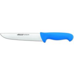 Cuchillo de carnicero Arcos Colour - Prof  291723 de acero inoxidable Nitrum y mango ergonómico de Polipropileno de color azul y hoja de 21 cm, funda display
