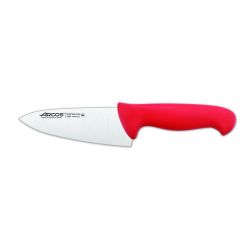 Cuchillo de cocinero Arcos Colour - Prof  292022 de acero inoxidable Nitrum y mango ergonómico de Polipropileno de color rojo y hoja de 15 cm, funda display