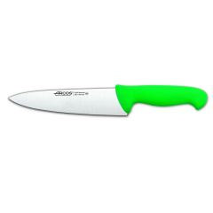Cuchillo de cocinero Arcos Colour - Prof  292121 de acero inoxidable Nitrum y mango ergonómico de Polipropileno de color verde y hoja de 20 cm, funda display