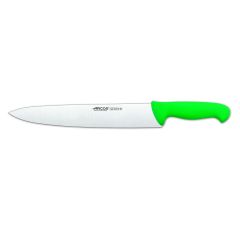 Cuchillo de cocinero Arcos Colour - Prof  292321 de acero inoxidable Nitrum y mango ergonómico de Polipropileno de color verde y hoja de 30 cm, funda display