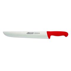 Cuchillo de carnicero  Arcos Colour - Prof  292422  de acero inoxidable Nitrum y mango ergonómico de Polipropileno de color rojo   y hoja de 35 cm, funda display