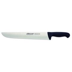Cuchillo de carnicero  Arcos Colour - Prof  292425  de acero inoxidable Nitrum y mango ergonómico de Polipropileno de color negro y hoja de 35 cm, funda display