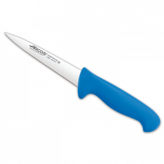 Cuchillo de carnicero Arcos Colour - Prof  293023 de acero inoxidable Nitrum y mango ergonómico de Polipropileno de color azul y hoja de 15 cm, funda display