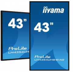 Iiyama lh4375uhs-b1ag pantalla de señalización 108 cm (42.5") lcd 500 cd / m² 4k ultra hd procesador incorporado android 8.0 18/7