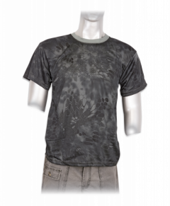 Camiseta Barbaric de 100% poliéster en color Black Phyton Camo, Talla L