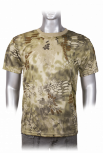 Camiseta de manga corta Barbaric, 100% poliéster, color Coyote Phyton Camo, talla L