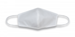 Mascarilla homologada reutilizable color blanco liso Accesorio Facial Albainox, 35% algodón, 65% poliéster, hasta 70 lavados, 30678