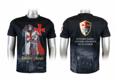 Camiseta Sublim Barbaric Templarios Nega