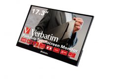 Verbatim 49593 pantalla para PC 43,9 cm (17.3") 1920 x 1080 Pixeles Full HD Pantalla táctil Negro