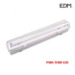 Pantalla fluorescente estanca para tubo de led 1x9w (eq. 18w) 220v 65cm ip65 edm
