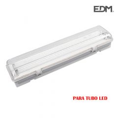 Pantalla fluorescente estanca para tubo de led 2x22w (eq. 58w) 220v 155cmi p65 edm