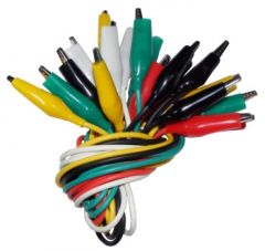 Cables De Colores Con Pinzas Cocodrilo (10uds.) C-6091
