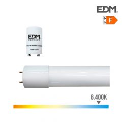 EDM Tubo Led T8 9W Eco 6.500K Luz Fria (Equivalente 18W), Multicolor