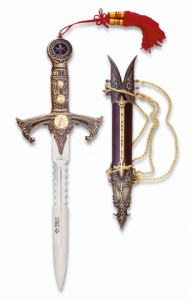 Daga - Cuchillo De Los Templarios Para Colección de longitud total 39 cm y hoja de acero inoxidable  31312