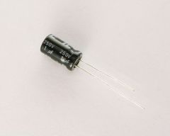 Condensador Electrolitico 1uF 250Vdc Medidas 6x11mm Radial