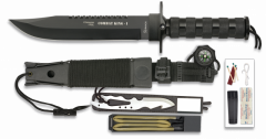 Cuchillo De Supervivencia Albainox Combat King I, Mango De Aluminio, Total 36 Cm, Incluye Kit De Supervivencia, 32101
