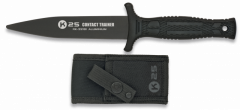 Cuchillo Táctico RUI/ K25 de Entrenamiento Negro de aluminio hoja de 12.5 cm. Incluye funda de nylon 32191