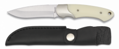 Cuchillo de Monte Martinez Albainox, con mango ABS,  Hoja de acero inoxidable de  9,5 cm. Incluye funda de polipiel 32199