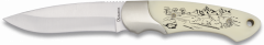 Cuchillo Martinez Albainox con mango ABS hoja de acero inox de 9.5 cm, incluye funda de piel sintética 32199GR567
