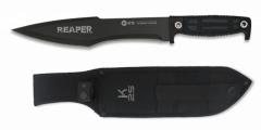 Cuchillo cortacañas K25 Reaper con mango de goma y Hoja de acero inoxidable de  22 Cm. Incluye funda de nylon
