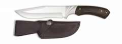 Cuchillo de  Caza Martinez Albainox con mango Stamina decorada CNC y  Hoja de acero inox de  14 cm. Incluye funda de piel