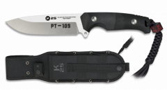 Cuchillo RUI K25 Pt-109 mango G10, Hoja de acero inox  (7Cr17MoV) de 14 cm. Incluye paracord y funda nylon