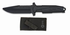 Cuchillo de Entrenamiento K25 color negro, tamaño total de 23,5 cm, material de goma, en funda de nylon