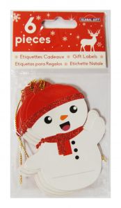 Etiquetas para regalo navidad muñeco de nieve