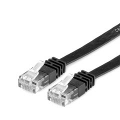 VALUE UTP Cat.6 Flat Network Cable, black 1 m1 cable de red Negro 1 m Cat6 U/UTP (UTP)