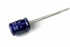 Condensador Electrolitico 33uF 50Vdc Medidas 5x11mm Radial