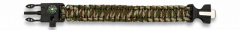 Paracord de Supervivencia color Camo Martinez Albainox de 300 cm. Incluye Silbato, pedernal y brújula 