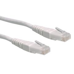 Roline Cable de conexión UTP Cat.6 (Clase E), blanco, 1 m