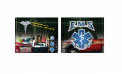 Cartera Impresa EMS, medidas 11 x 9,5 cm, en blister