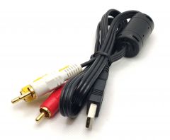 Cable USB 2.0 A/M A 3RCA Machos Ferrita