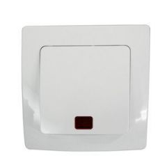 Interruptor luminoso empotrable 10 A/250 V Electro Dh 36.535/CL/B, color blanco, 8430552137770