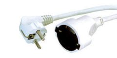 Conexión prolongador cable H05VV-F 3x1.5mm Electro DH 36.762/10/B, color blanco, 8430552115433