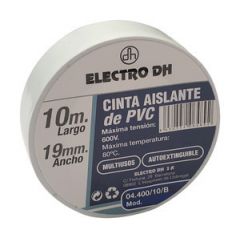 Cinta Aislante PVC 10mx19mm. BLANCA