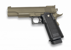 Pistola de Airsoft Golden Eagle / 3002t Color Tan de muelle bolas de 6 mm 252 Fps 77m/s, energía 0,36 Julios, Corredera Metálica.