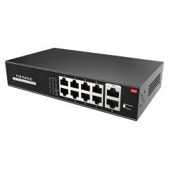Switch Poe Ethernet  8p 10/100 + 2 Uplink Sw1008poe-100-e