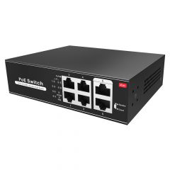 Switch Poe Ethernet  4p 10/100 + 2 Uplink Sw0604poe-65-e