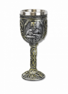 Copa de decoración Tole10 Imperial Templarios, altura de 20 cm, hecha de resina y aluminio