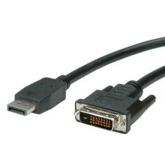 Value Cable DisplayPort DP ST - DVI (24+1) ST, Negro, 2 m