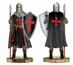 Templario Negro Resina  Lanza-escudo, 30