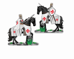 Caballo Negro Templario Blanco-espada