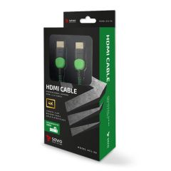 Savio GCL-06 cable HDMI 3 m HDMI tipo A (Estándar) Negro, Verde