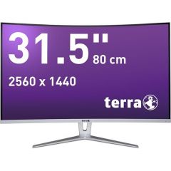 Wortmann AG 3030219 pantalla para PC 81,3 cm (32") 2560 x 1440 Pixeles Dual WQHD LED Plata, Blanco