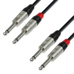 Cable Audio Rean 2 Jacks 6,3mm Mono A 2 Jacks 6,3mm Mono 6m Adam K4tpp K4tpp0600