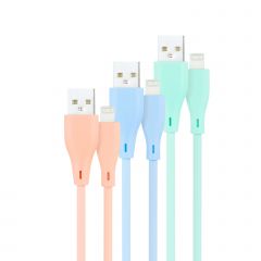 3 Cables Lightning A Usb 2.0 Rosa / Azul / Verde 1m Nanocable 10.10.0401-a1