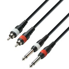 Cable Rca 2 Machos A 2 Jack 6,3 Mono 6m Eco 3star Adam K3tpc0600m